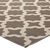 Modway Cerelia Moroccan Trellis 9x12 Indoor and Outdoor Area Rug in Light and Dark Beige - 3 of 4