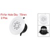 Unique Bargains Bathroom Home Office Adjustable Pattern Screen Grille Cover Louver Round Air Vent 2 Pcs - 3 of 3