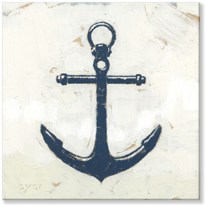 Sullivans Darren Gygi Anchor Silhouette Giclee Wall Art, Gallery Wrapped, Handcrafted in USA, Wall Art, Wall Decor, Home Décor, Handed Painted, 1 of 5
