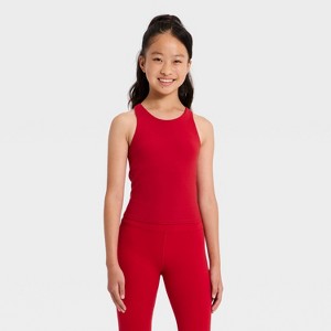 Girls' Strappy Crop Tank Top - All In Motion™ - 1 of 3