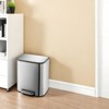 Stainless Steel Garbage Can with Lid, Step-On Pedal and Inner Bucket - 4 of 4