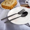 Black Stainless Steel Tableware, 30-piece Silverware Set, Kitchenware, 30-piece Black Tableware Set, 6-person Food-grade Stainless Steel Tableware Set - 3 of 4