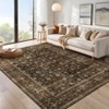 Elegant Washable Floral Rug – Non-Slip Low Pile Carpet for Living Room, Bedroom, Entryway & Kitchen - 2 of 4