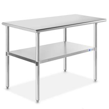 GRIDMANN Stainless Steel Tables with Undershelf, NSF Commercial Kitchen Work & Prep Tables for Restaurant and Home