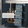 Bathroom Vanity Cabinet with Ceramic Sink, Freestanding Bathroom Cabinet with Soft-closing Door - ModernLuxe - 4 of 4