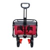 Grungis Folding Wagon Cart with  360lbs Weight Capacity,Heavy Duty Shopping Cart with Wheels,Utility Cart for Camping,Shopping - 4 of 4
