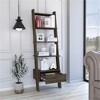 YONWAY Bookcase Ladder Five Shelf Popular Modern Design Multi-depth Shelves with Rounded Shelf Barrier Corners for Living Room, Home, Office - 2 of 4