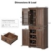 Zeus & Ruta 71" Tall Farmhouse Kitchen Pantry Cabinet with 3 Pull-Out Organizers, 6 Door Shelves & 2 Drawers - 4 of 4