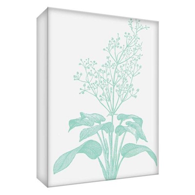 11" x 14" Aqua Flowers Decorative Wall Art - PTM Images