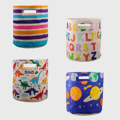 4ct Assorted Print Kids' Collapsible Storage Bin - Bullseye's Playground™