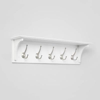 Unique Bargains Aluminum Wall Mounted Coat Hat Towel Clothes Robe Hooks And  Hangers Silver Tone 1 Pc : Target