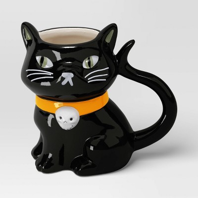 12 fl oz Figural Black Cat Mug - Hyde and EEK! Boutique™