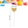 Unique Bargains Wedding Engagement Birthday Decoration Heart Shape Cupcake Toppers Picks 50 Pcs - 2 of 4