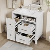 KIGFTSOD 30 Inch Bathroom Vanity with Ceramic Sink, Flip-Out Drawer Design for Plumbing - 3 of 4