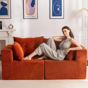 MAXYOYO Modular Sectional Sofa Couch, Sleeper Chair Modern Boneless Couch for Living Room, No Assembly Required - 1 of 4