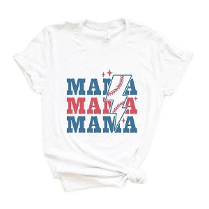 Simply Sage Market Women's Baseball Mama Lightning Bolt Short Sleeve Graphic Tee - 1 of 4
