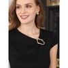 INSPIRE CHIC Women's Asymmetric Neck Cap Sleeve Metal Buckle Knit Blouse - 4 of 4