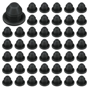Unique Bargains Rubber Corrosion-Resistant Silicone Snap-in Locking Hole Plugs Black - 1 of 4