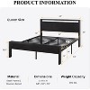 Queen Size Metal Platform Bed Frame with Wooden Headboard and Footboard, Mattress Foundation, No Box Spring Needed - 2 of 4