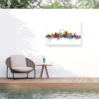Michael Tompsett St. Louis Missouri Skyline Outdoor Canvas Art