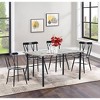 Boraam 5pc Gareth Dining Set Black/Tan - 2 of 4