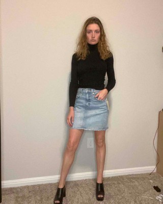 Denim mini hotsell skirt target