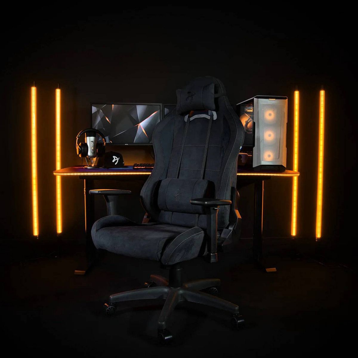 Arozzi Torretta Premium Super Soft Upholstery Fabric with Ergonomic Design with 2 Supportive Pillows for Office and Gaming Chair - thumbnail 5