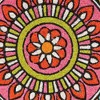 HomeRoots 18" X 30" Green and Pink Coir Abstract Outdoor Door Mat - 4 of 4