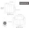 40.35" Oversized Velvet 360° Swivel Barrel Chair and Half with 3 Pillows,Channel Tufted Pumpkin Club Armchair for Living Room-Baofuwish - 4 of 4