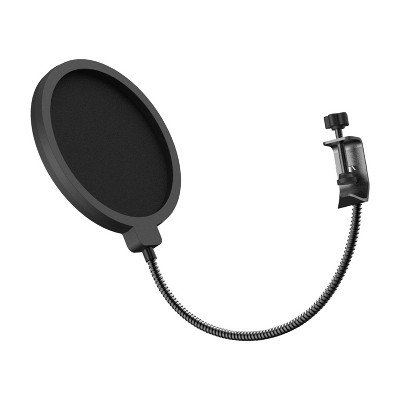Tzumi ONAIR ProShield Microphone Pop Filter with Flexible Neck & Clamp-On Base - Black