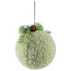 Northlight Winter Foliage Plush Christmas Ball Ornament - 4" - Tea Green - 3 of 4