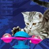 Nerf Cat 360 Rattle Spinner with Bell and LED Cat Toy - Blue/Pink - 2 of 4