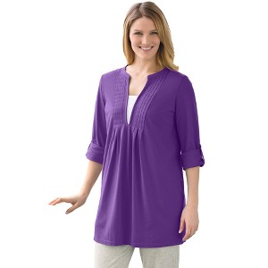 Woman Within Plus Size 7-Day Layered-Look Tunic - 1 of 4
