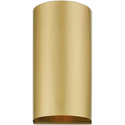 Satin Gold Handcrafted Stainless Steel Outdoor Wall Sconce