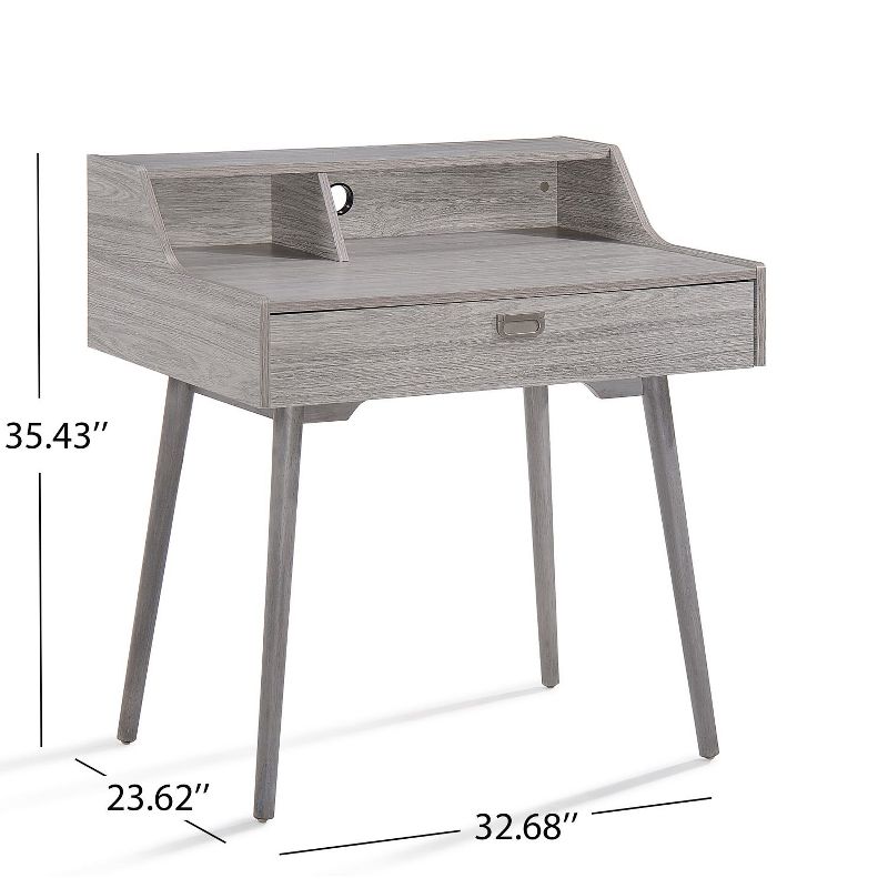 Small Computer Desk Office Dressing table Gaming Study Writing Work Kids Student Table with Storage Bag Modern Simple Style for Bedroom-The Pop Home, 2 of 10
