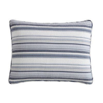 Fresno Blue Cotton Reversible Full Quilt Set with Pillow Cover