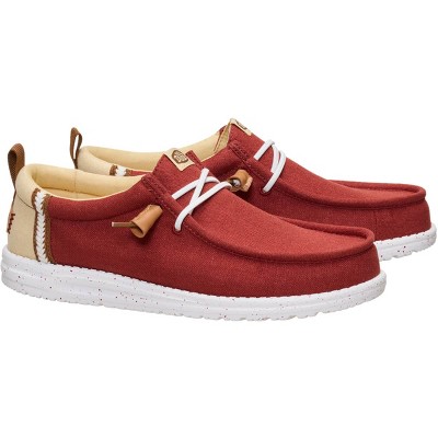 HEYDUDE Men Wally Craft Linen , Burnt Red/Multi, 11 — фото 2