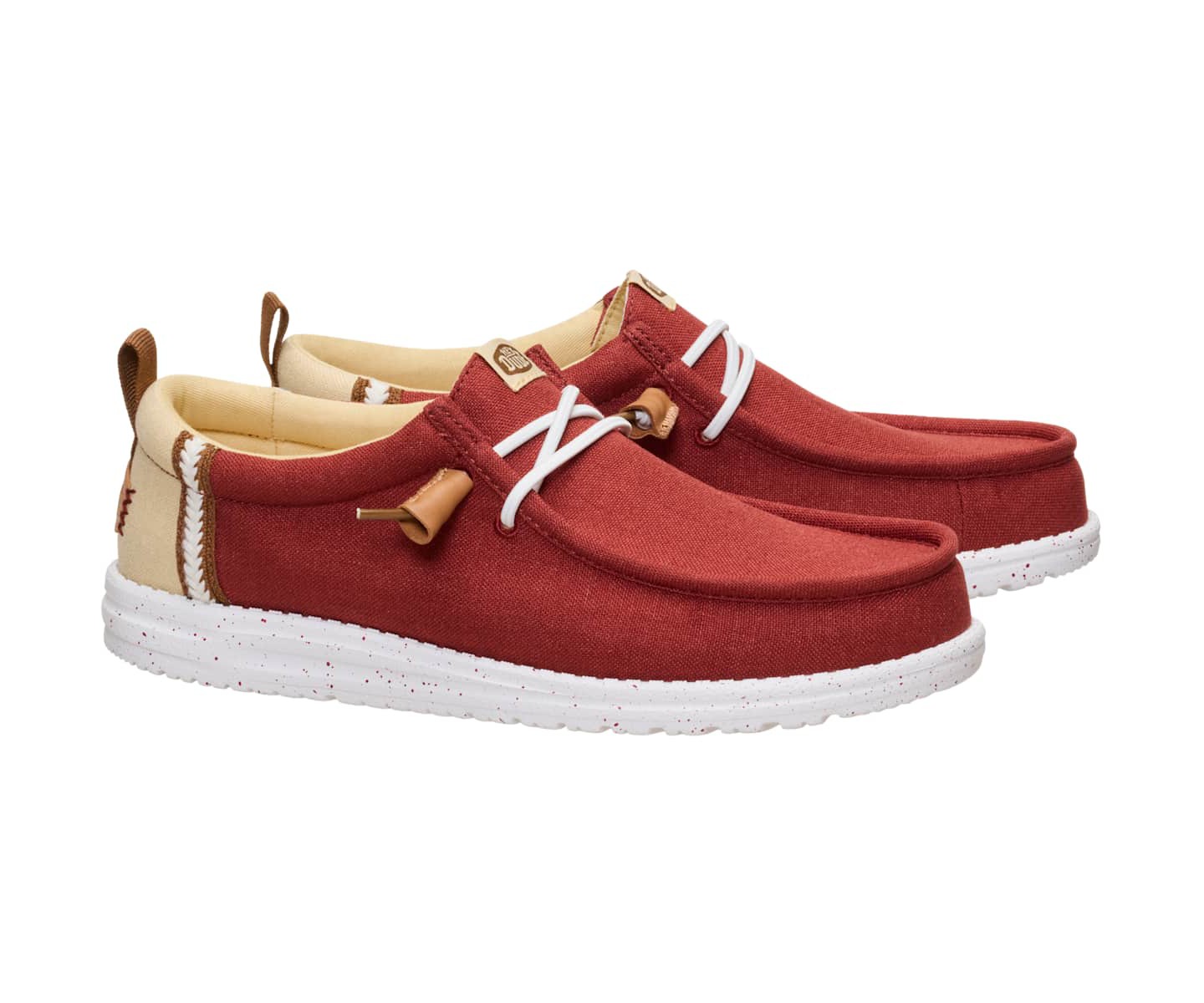 HEYDUDE Men Wally Craft Linen, Burnt Red/Multi, 11, цвет: Красный — фото 2
