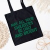 City Creek Prints Sweaters Be Ugly And Bright Canvas Tote Bag - 15x16 - Black - 2 of 2