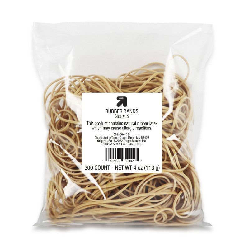300ct Rubber Band Size 19 3-1/2&#39;&#39; x 1/16&#39;&#39; Tan - up &#38; up&#8482;, 1 of 6