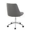 TiramisuBest Contemporary Grey PU Leather Swivel Task Chair, Adjustable Height, Padded, Armless - 3 of 4