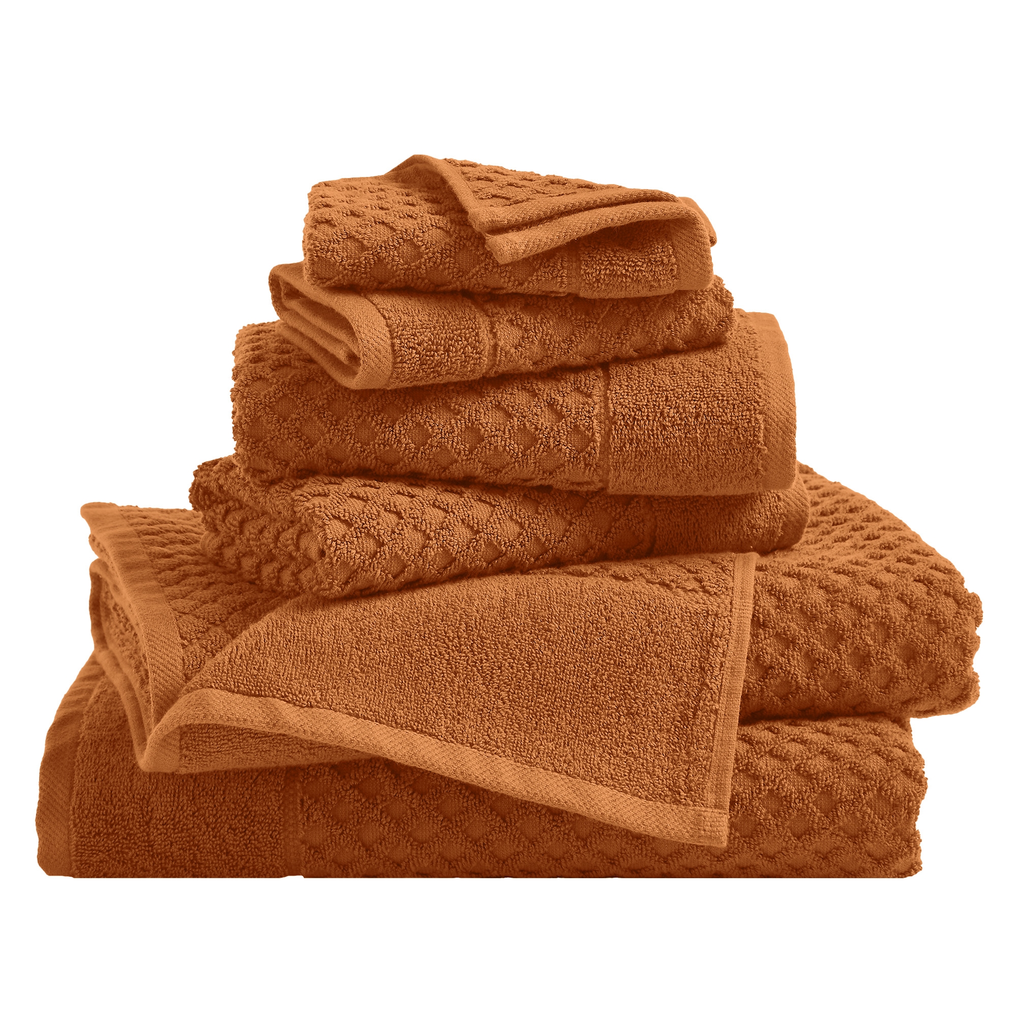 6 Piece Towels Set, (Copper)