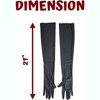 4E’s Novelty Black Satin Gloves - 21" Elbow Length Black Gloves Ideal for 1920s Flapper Costume, Opera Gloves, Long Gloves Women Formal Evening Wear - 3 of 4