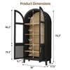 Infurnic Decorative Storage Cabinets,Tall Arched Cabinet with Adjustable Shelves, Modern Bookcase for Living Room Dining Room, Black, 36"*17.5"*74.3" - 4 of 4