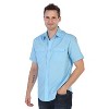 Gioberti Men's Casual Western Solid Short Sleeve Shirt With Pearl Snaps - 4 of 4