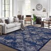 Vintage Washable Rugs Non-Slip - 5x7 Distressed Area Rug for Living Room, Machine Washable Retro Carpet with TPR Backing, Stain Resistant Low Pile Rug - 2 of 4