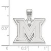 Black Bow Jewelry 10k White Gold Miami Redhawks NCAA Medium Pendant - 2 of 3