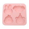 Unique Bargains Candy Mould 4-Cavity Bunny Puppy Chick Bears Candy Mould Hand Wash 6.14"x5.75"x1.22" 1 Pc - 3 of 4