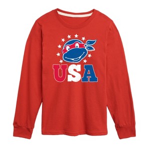 Boys' - Teenage Mutant Ninja Turtles - USA Raphael Long Sleeve Graphic T-Shirt - 1 of 4