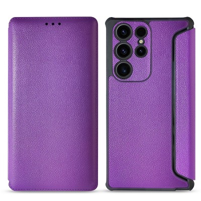 Purple LV Samsung Galaxy S23 Ultra Clear Case